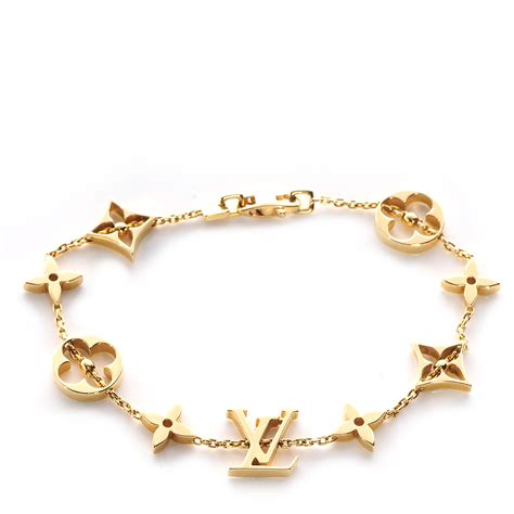 lv monogram chain bracelet|louis vuitton monogram diamond bracelet.